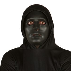 Maschera nera a viso intero uomo nero