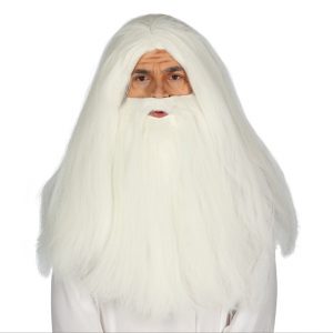Parrucca e Barba bianca Mago/Babbo Natale