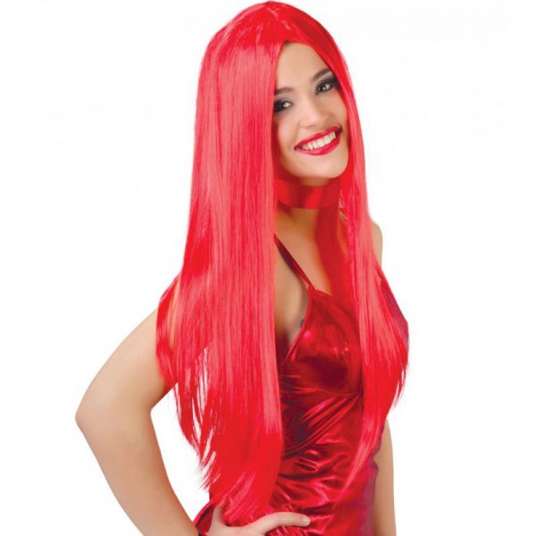 Parrucca capelli lisci rossi