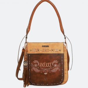 Borsa a tracolla Western Marrone con borchie Anekke Arizona