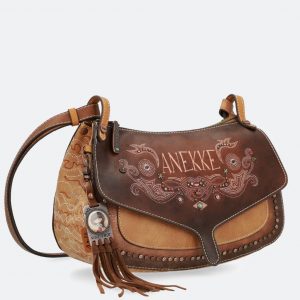 Borsa a tracolla Western con borchie e patta frontale Anekke Arizona