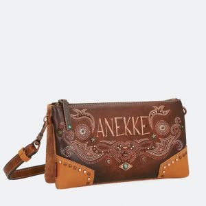 Borsa a tracolla Marrone con borchie Anekke Arizona