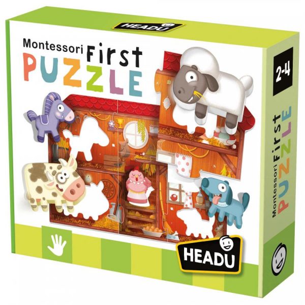 Montessori first puzzle the farm Headu