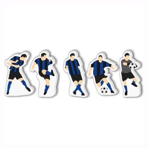 5 Candeline sagomate calciatori Inter