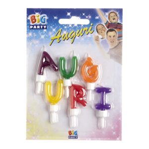 Set Candeline Auguri Multicolor