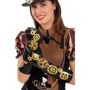 Guanti Lunghi Neri Steampunk