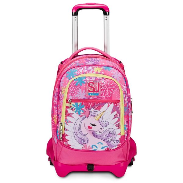 Trolley Sj Gang Jack 3 Ruote Unicorn Led Girl