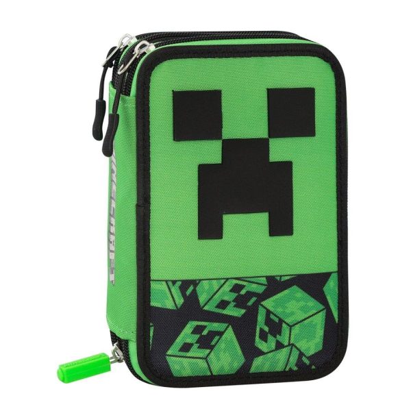 Astuccio Tre Zip Minecraft Pixel