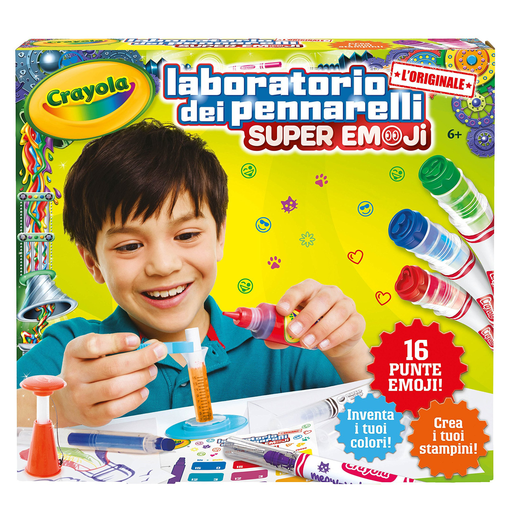 071662072100_1 Laboratorio dei pennarelli Super Emoji Crayola - immagine 1