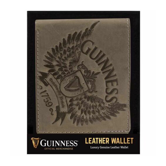 5390711601975_1 Portafoglio in pelle Guinness Grigio - immagine 1