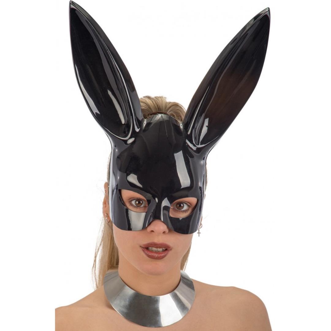 8004761013097_1 Maschera Coniglietta Nera In Plastica - immagine 1