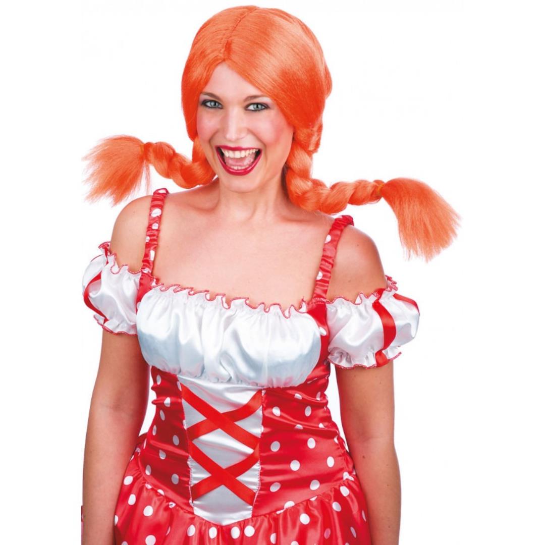 8004761028138_1 Parrucca Rossa con Trecce - immagine 1