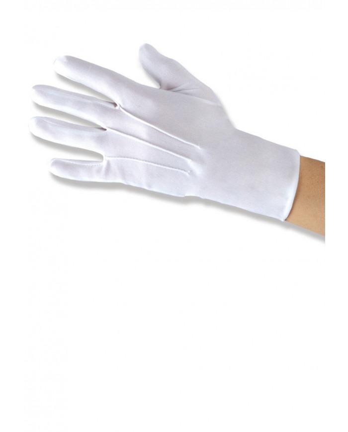 8004761032241_1 Guanti bianchi in tessuto elasticizzato - immagine 1