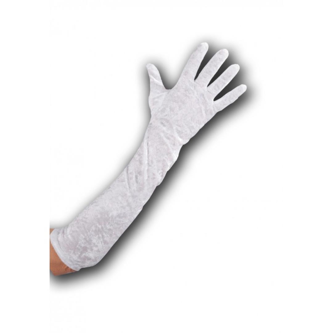 8004761032623_1 Guanti Lunghi Bianchi In Ciniglia - immagine 1