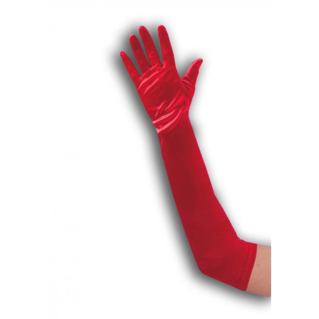 8004761032661_1 Guanti Lunghi Rossi In Raso - immagine 1