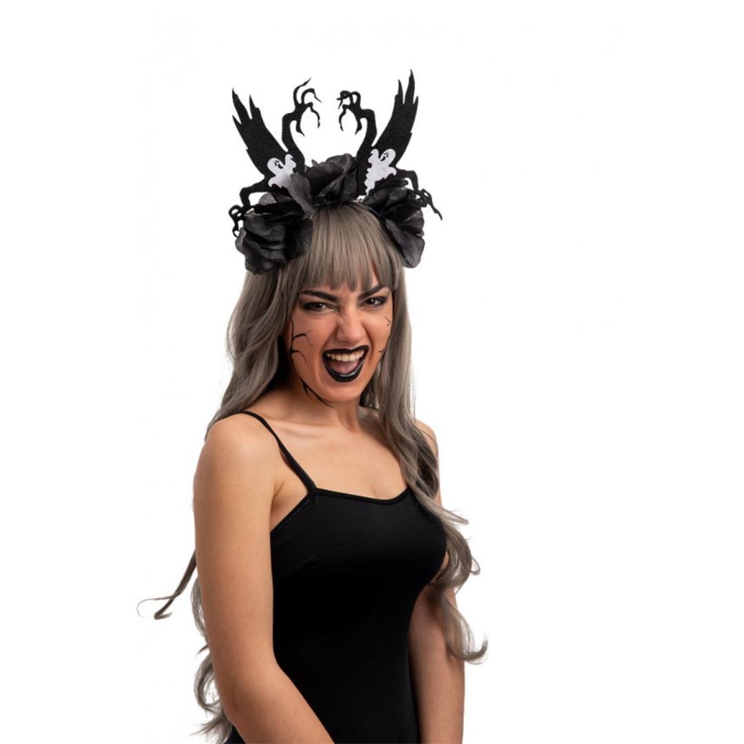 8004761037642_1 Cerchietto Halloween Con Fantasmi - immagine 1