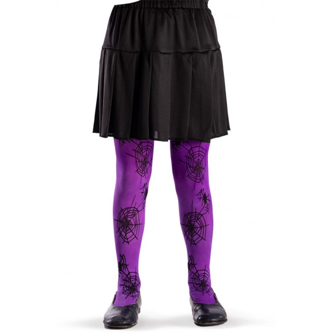 8004761038632_1 Collant Viola Con Ragnatele - immagine 1