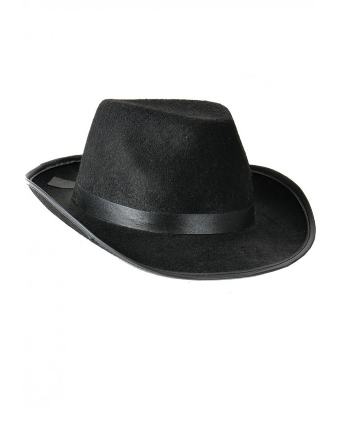 Cappello gangster nero in feltro - immagine 1