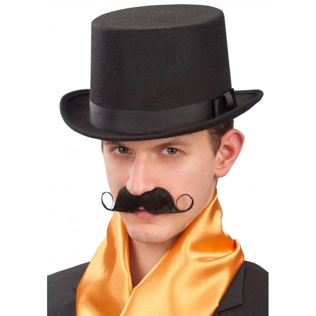 8004761061227_1 Cilindro Nero Lusso In Feltro - immagine 1