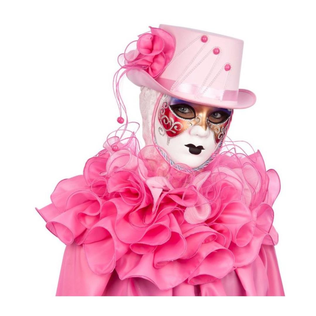 CREATOR: gd-jpeg v1.0 (using IJG JPEG v62), quality = 80 Copricapo Veneziano Rosa Con Mantello - immagine 1