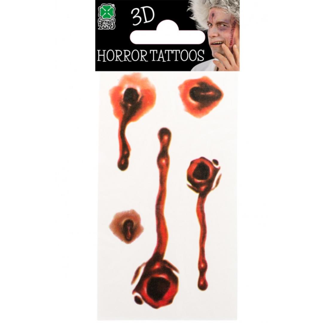 8004761073077_1 Set Tatuaggi Fori Proiettili - immagine 1