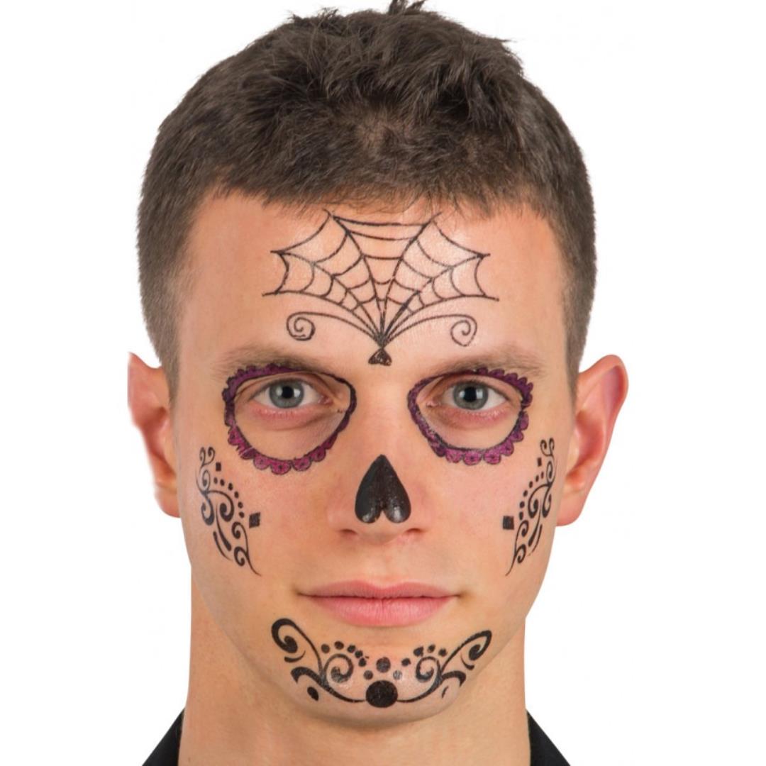 8004761073466_1 Blister Tatuaggi Viso Teschio Messicano - immagine 1