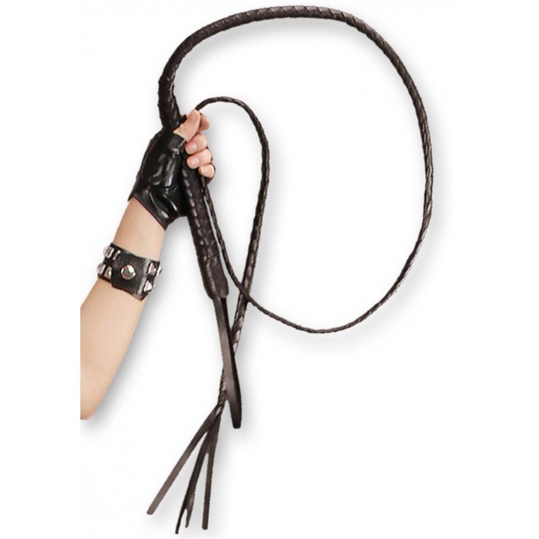 Frusta In Ecopelle Nera Cm 180 - immagine 1