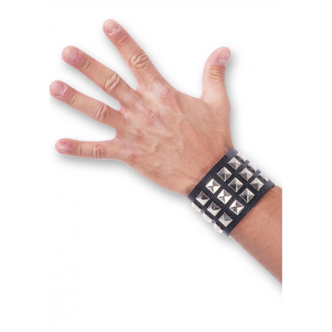 8004761083137_1 Bracciale Punk Rock in Ecopelle - immagine 1