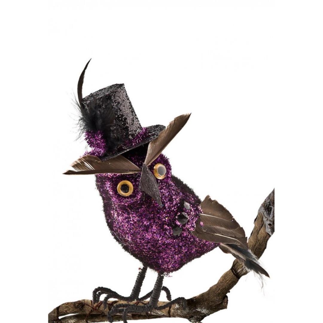 Gufo Nero Con Glitter - immagine 1