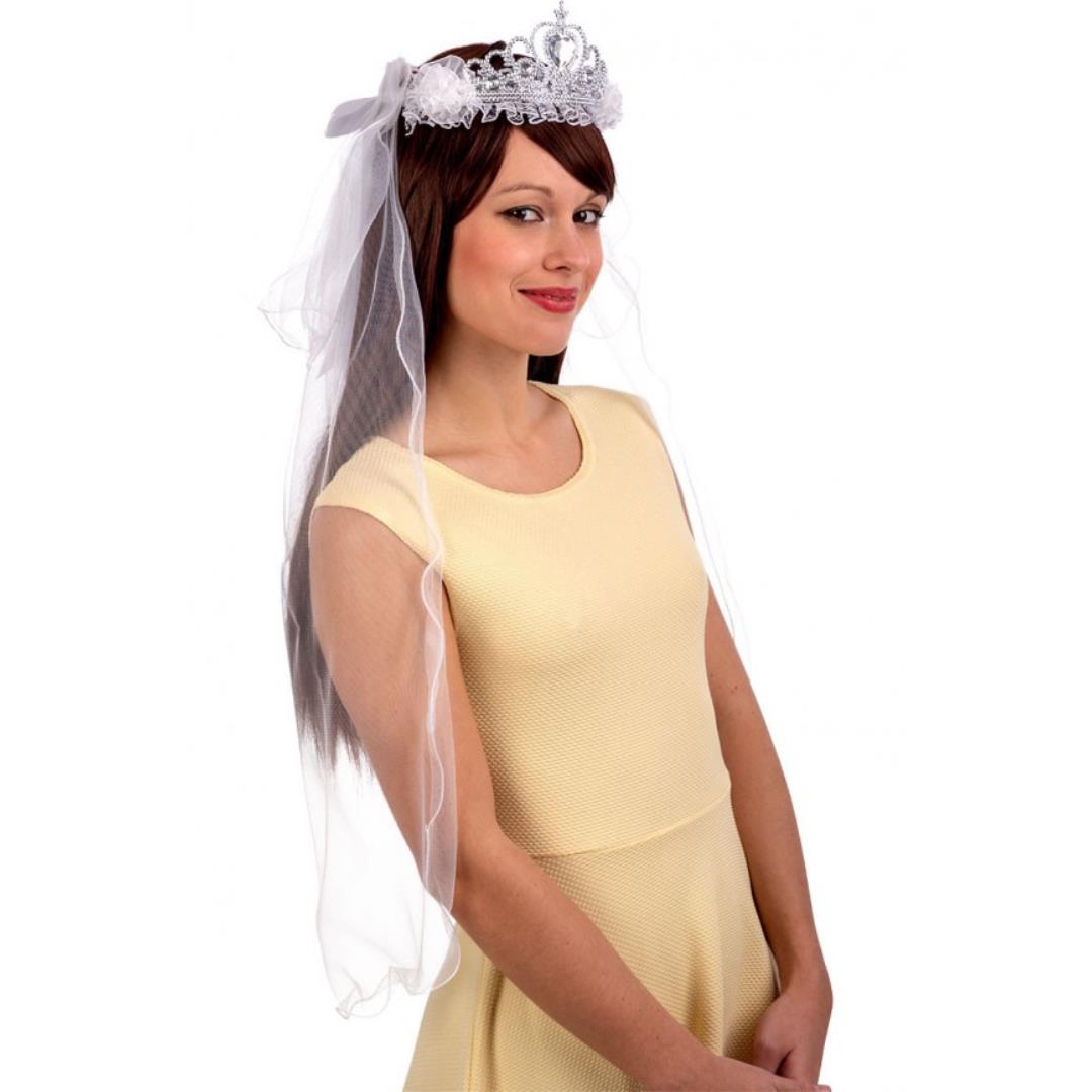 8004761087333_1 Velo Sposa Con Coroncina - immagine 1