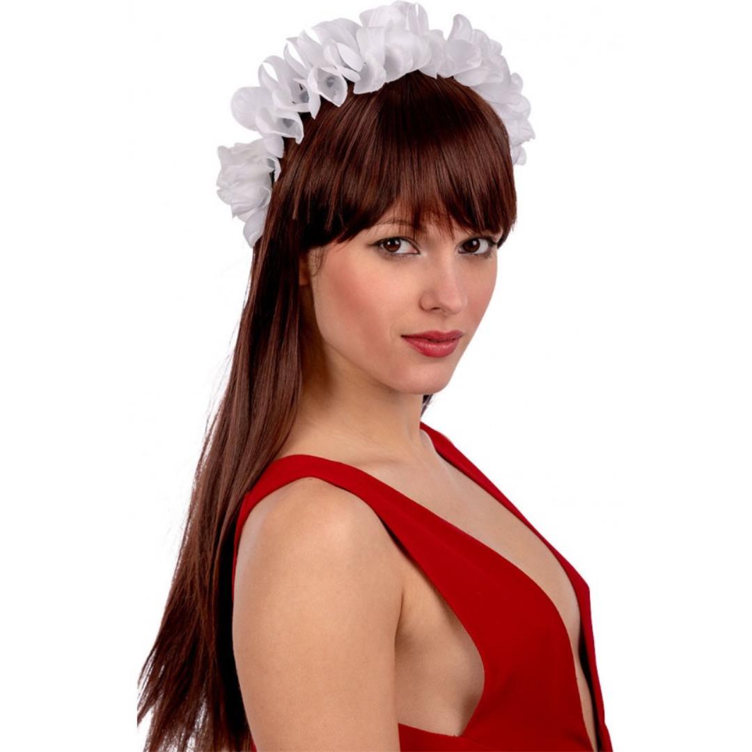 Cerchietto Con Fiori Bianchi - immagine 1