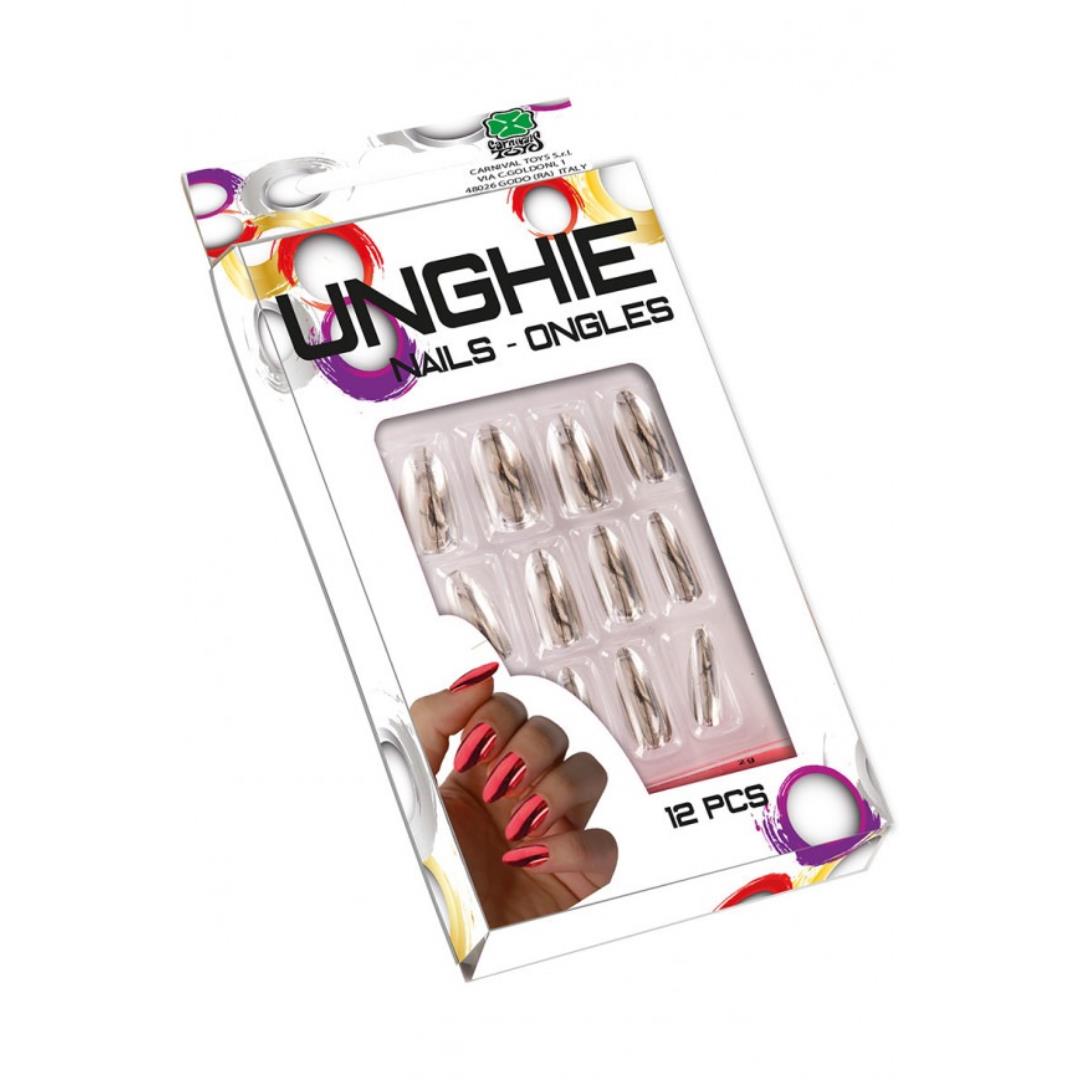 Set Unghie Argento Metallizzate In Scatola - immagine 1