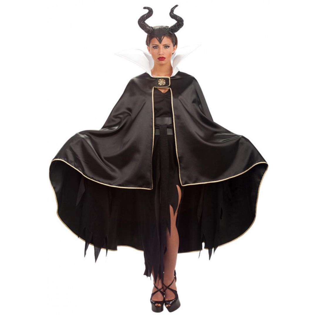 8004761290054_1 Mantello Grimilde In Raso Nero - immagine 1