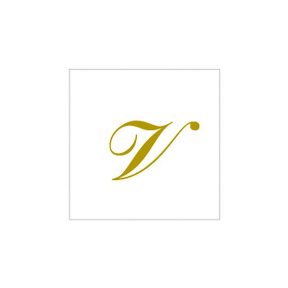 8020834600391_1 20 Tovaglioli 25x25 cm Lettera V - immagine 1