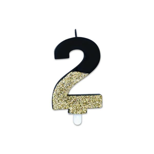 Candelina Sweety Prestige 9 cm Numero 2 - immagine 1