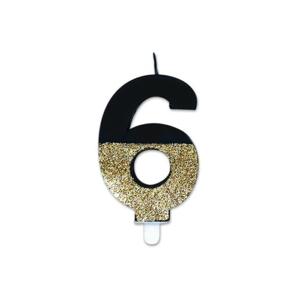 Candelina Sweety Prestige 9 cm Numero 6 - immagine 1