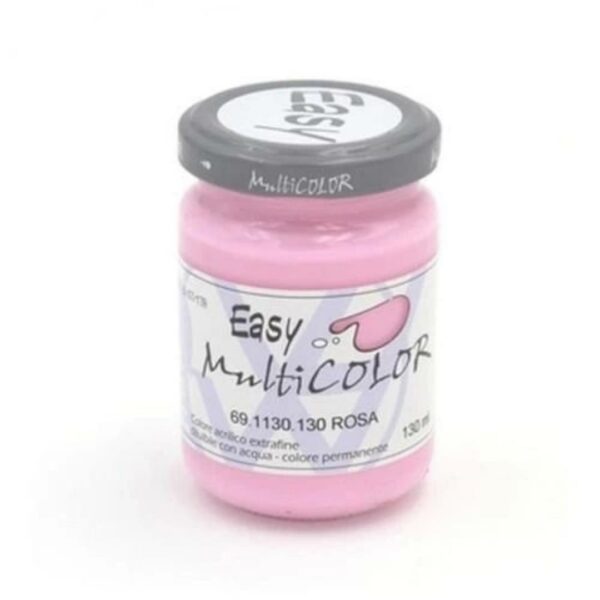Colore Acrilico Easy Multicolor 130 ml - Rosa - immagine 1