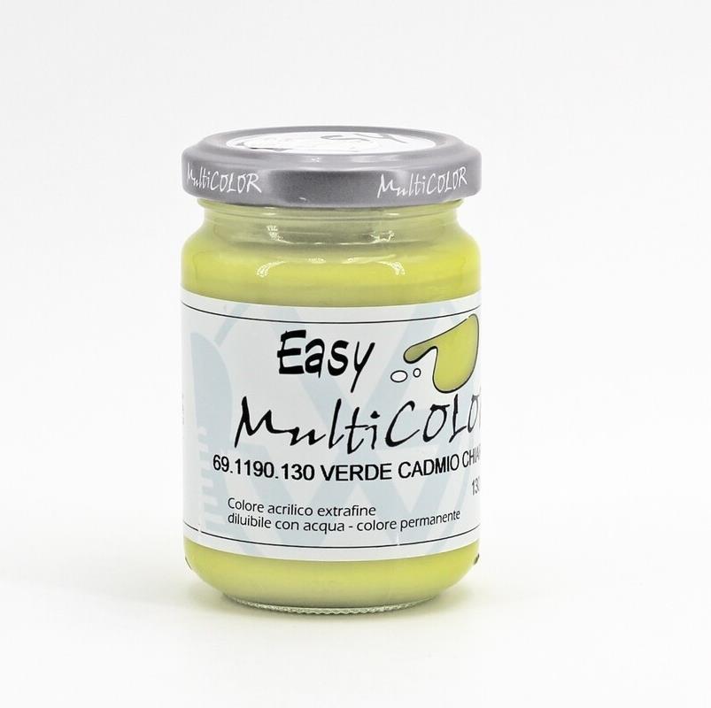 -verbose Colore Acrilico Easy Multicolor 130 ml - Verde Cadmio Chiaro - immagine 1