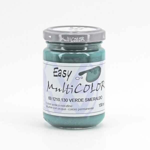Colore Acrilico Easy Multicolor 130 ml - Verde Smeraldo - immagine 1