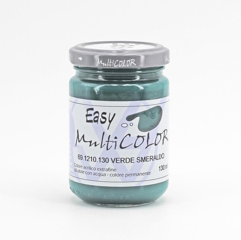 -verbose Colore Acrilico Easy Multicolor 130 ml - Verde Smeraldo - immagine 1