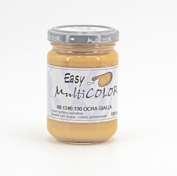 Colore Acrilico Easy Multicolor 130 ml - Ocra Gialla - immagine 1