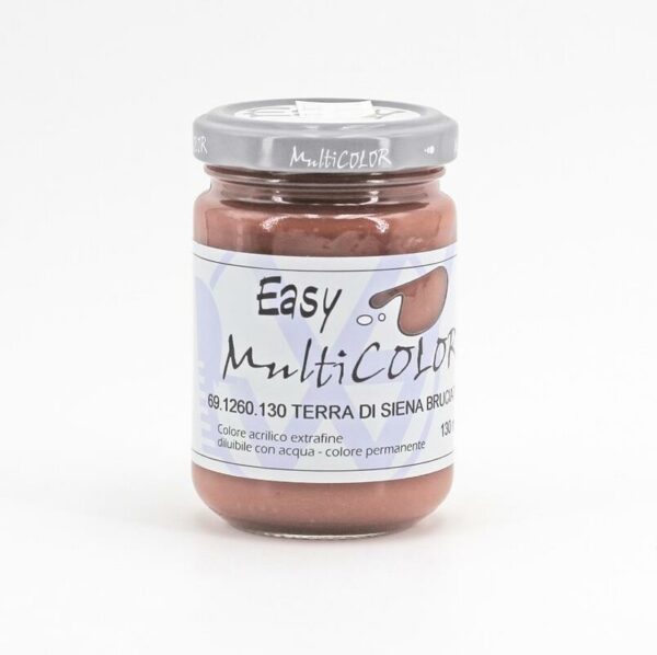 Colore Acrilico Easy Multicolor 130 ml - Terra Di Siena Bruciata - immagine 1