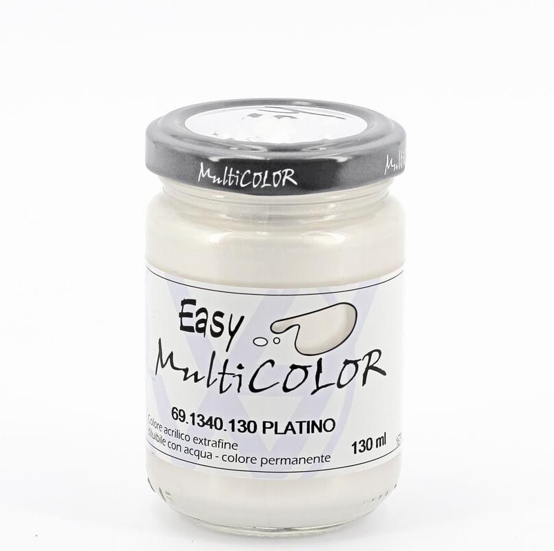 -verbose Colore Acrilico Easy Multicolor 130 ml - Platino - immagine 1