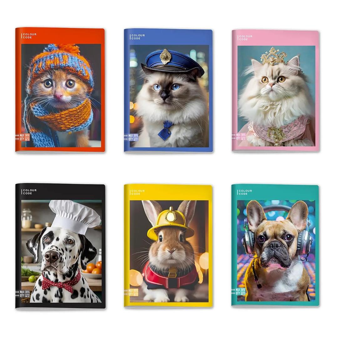 8055714319551_1 Maxi Quaderno A4 Colour Code Animal - Rig. A - immagine 1