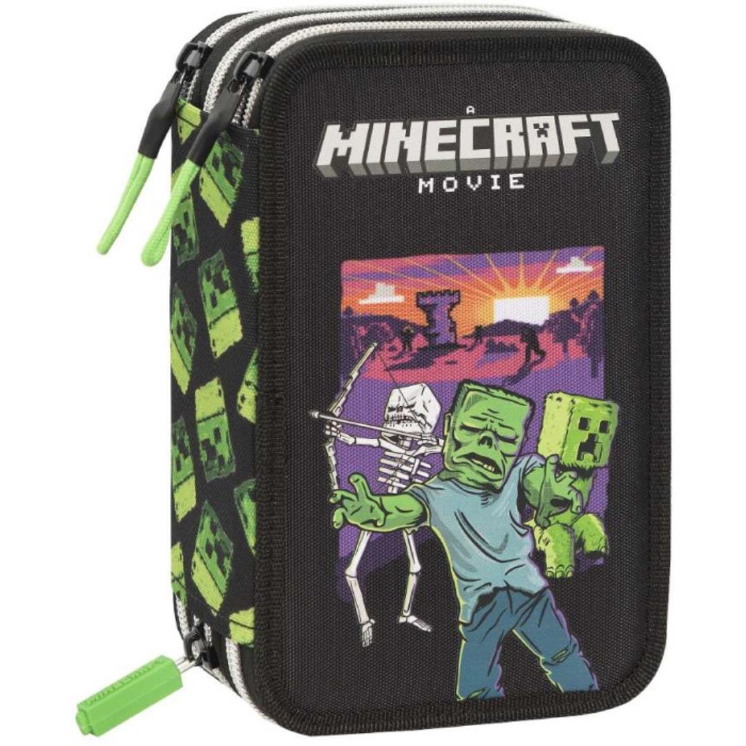 8058263220835_1 Astuccio Tre Zip Minecraft Movie - immagine 1