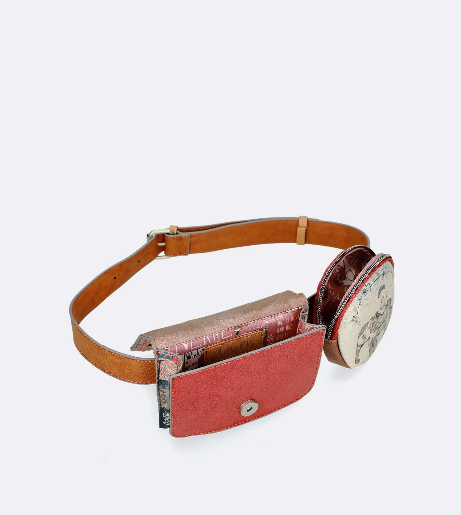 Marsupio doppio con cinturino in vita ricamato Anekke Arizona - immagine 2