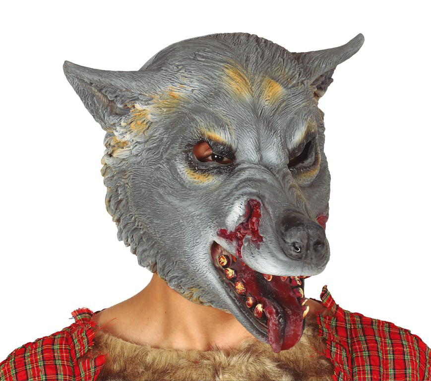 8434077022283_1 Maschera lupo grigio,lattice - immagine 1