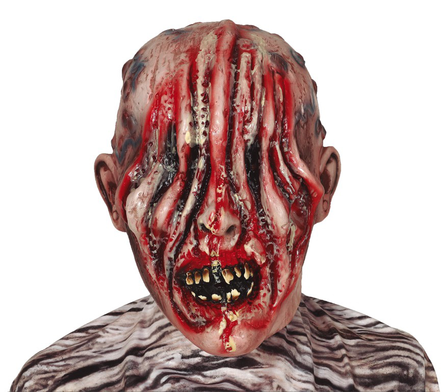 8434077022382_1 Maschera zombie senza occhi, lattice - immagine 1