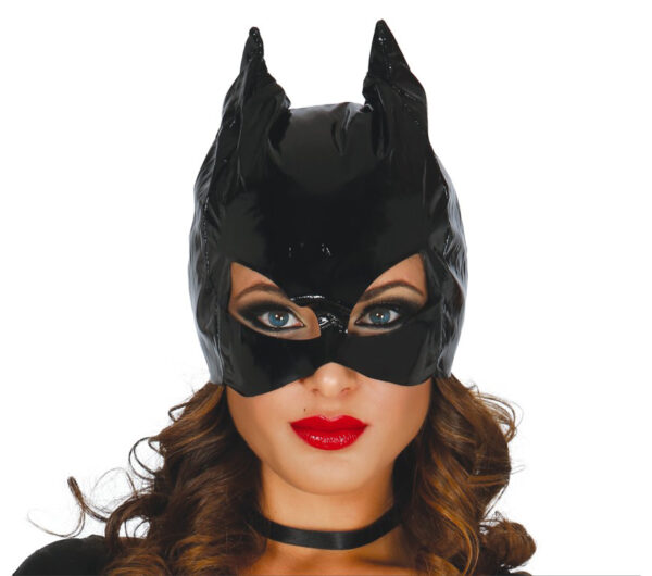 Maschera da donna gatta, cat woman, vinile - immagine 1