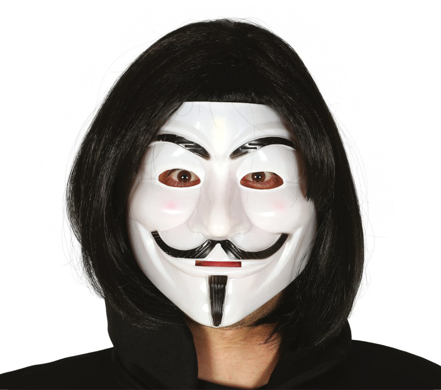 Maschera Indignato V per Vendetta bianca - immagine 1